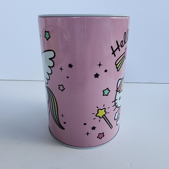 NEW Hello Kitty Sanrio Pink Unicorn Tin Can Coin Bank - Picture 4 of 13